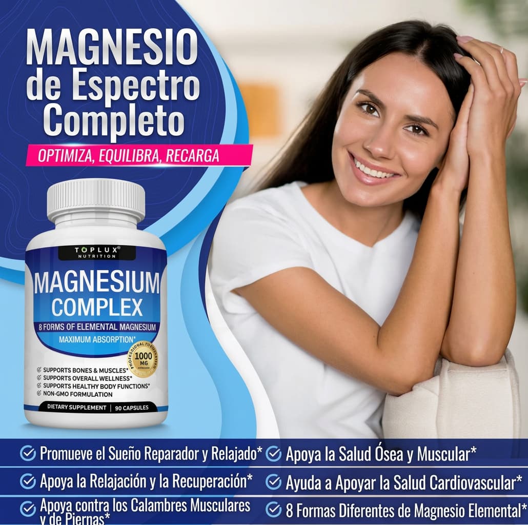 Magnesium Complex | Magnesio 1000 mg y 8 formas