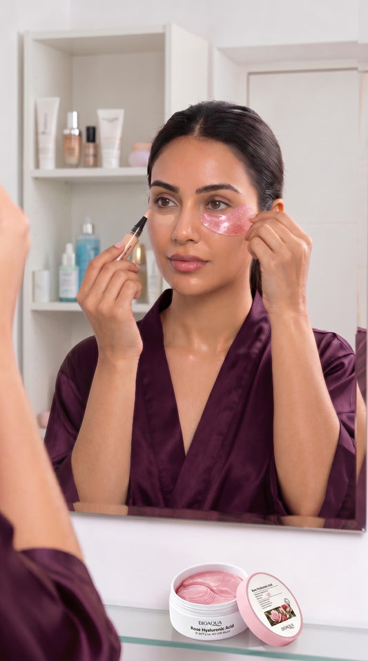 BIOAQUA Rose Hyaluronic Acid - Parches Hidratantes Contorno de Ojos