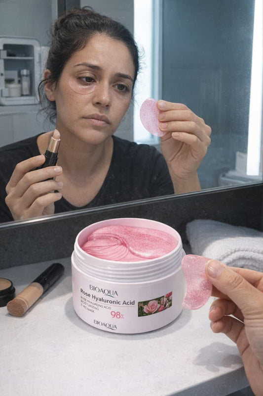 BIOAQUA Rose Hyaluronic Acid - Parches Hidratantes Contorno de Ojos